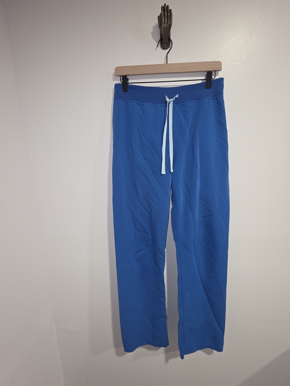 Figs Royal Blue Livingston High-Rise Straight-Leg Scrub Pants Women's Size Small